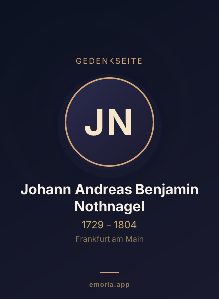 Gedenkportrait von Johann Andreas Benjamin Nothnagel