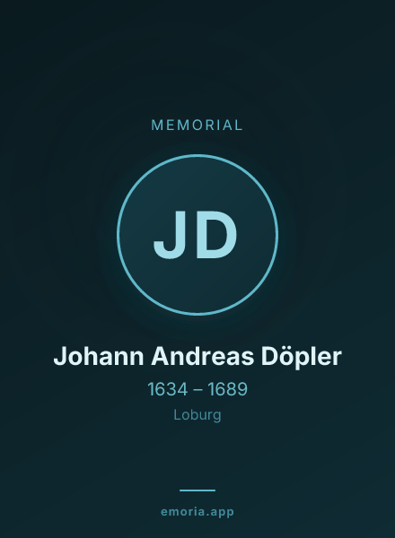 Memorial portrait of Johann Andreas Döpler