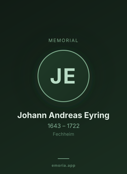 Memorial portrait of Johann Andreas Eyring