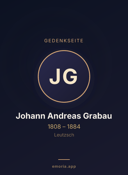 Gedenkportrait von Johann Andreas Grabau