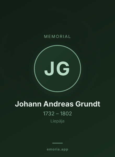 Memorial portrait of Johann Andreas Grundt