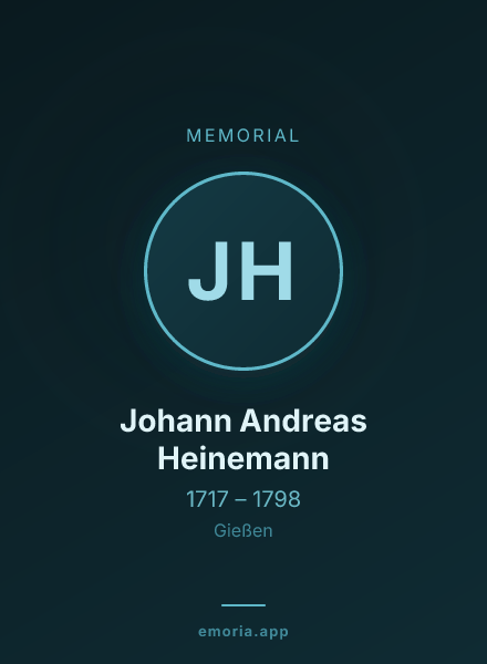 Memorial portrait of Johann Andreas Heinemann
