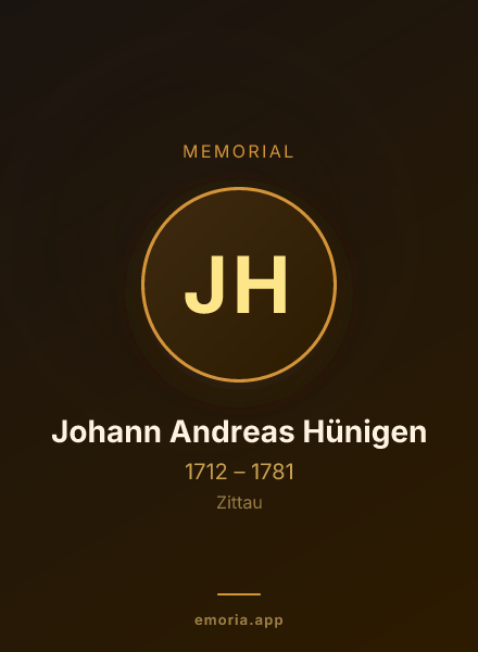 Memorial portrait of Johann Andreas Hünigen