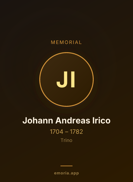 Memorial portrait of Johann Andreas Irico