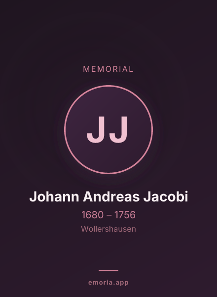 Memorial portrait of Johann Andreas Jacobi
