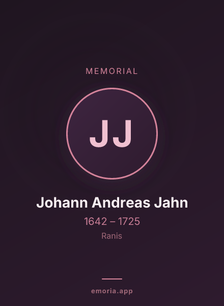 Memorial portrait of Johann Andreas Jahn