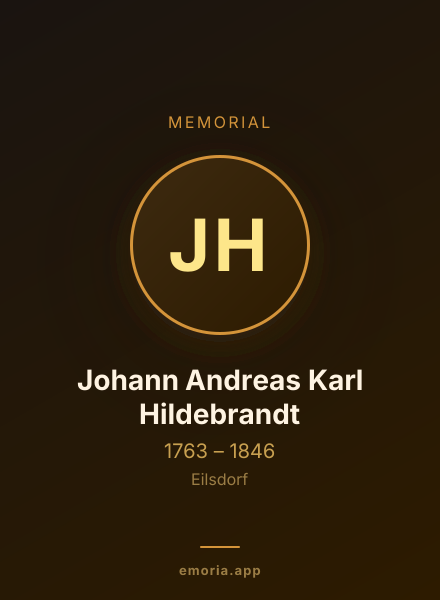 Memorial portrait of Johann Andreas Karl Hildebrandt