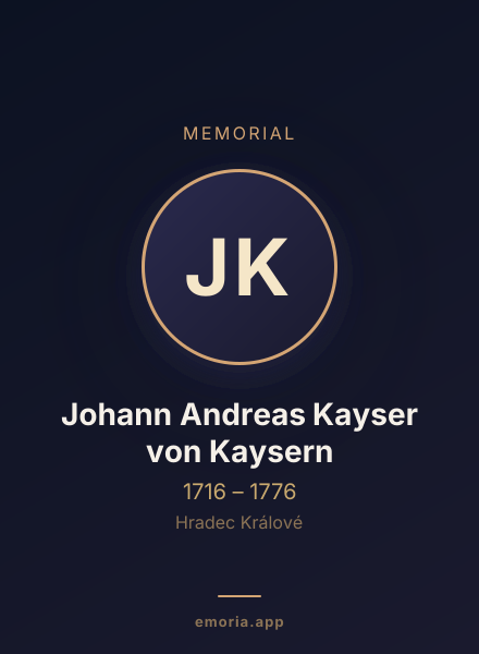 Memorial portrait of Johann Andreas Kayser von Kaysern
