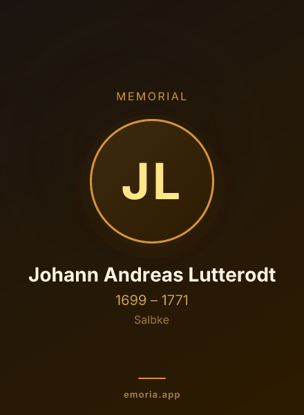 Memorial portrait of Johann Andreas Lutterodt