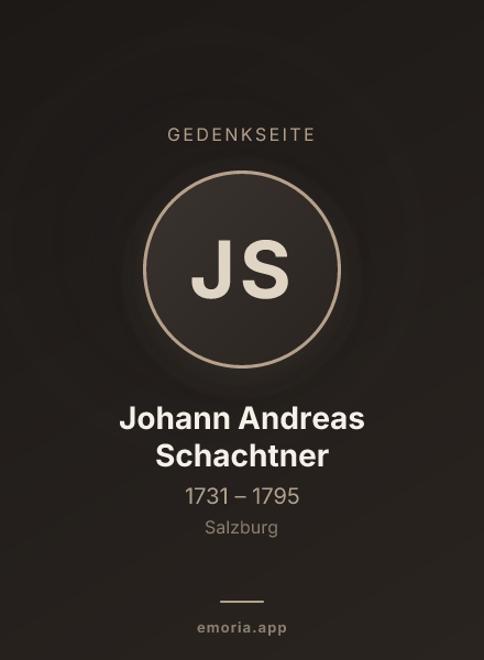 Gedenkportrait von Johann Andreas Schachtner