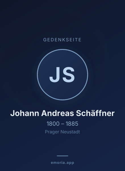 Gedenkportrait von Johann Andreas Schäffner
