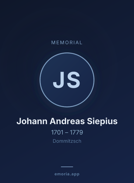 Memorial portrait of Johann Andreas Siepius