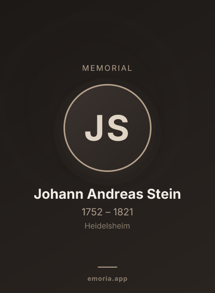 Memorial portrait of Johann Andreas Stein