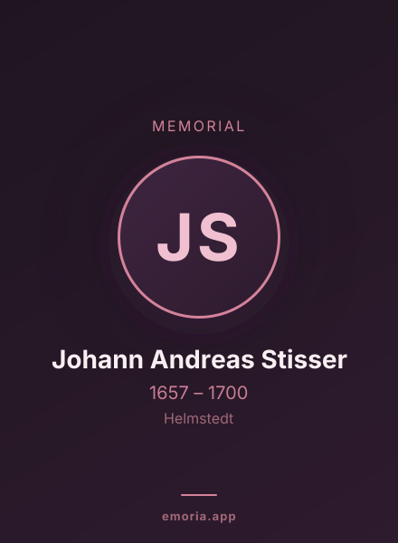 Memorial portrait of Johann Andreas Stisser