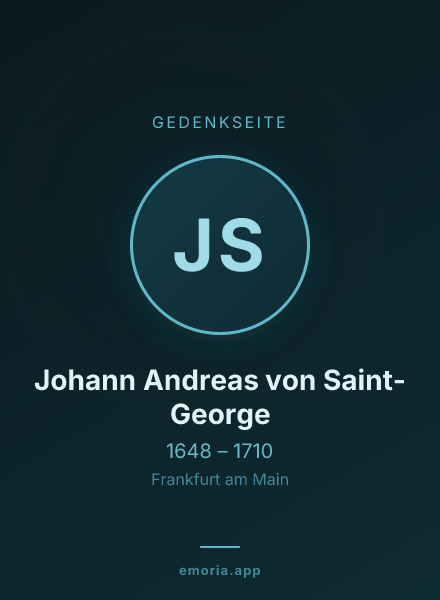Gedenkportrait von Johann Andreas von Saint-George