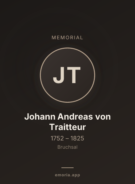 Memorial portrait of Johann Andreas von Traitteur