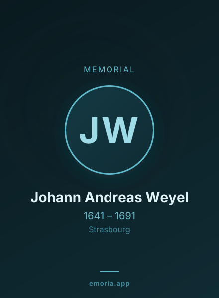 Memorial portrait of Johann Andreas Weyel