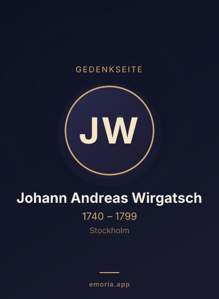 Gedenkportrait von Johann Andreas Wirgatsch