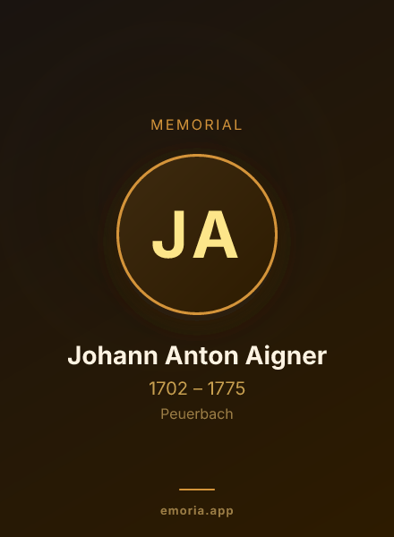 Memorial portrait of Johann Anton Aigner