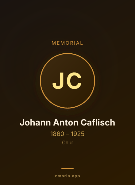 Memorial portrait of Johann Anton Caflisch