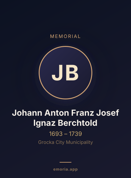 Memorial portrait of Johann Anton Franz Josef Ignaz Berchtold