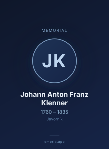 Memorial portrait of Johann Anton Franz Klenner