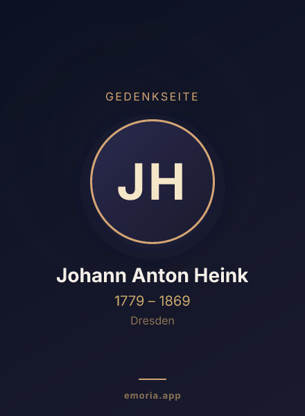 Gedenkportrait von Johann Anton Heink