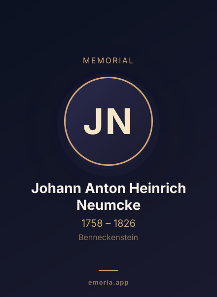 Memorial portrait of Johann Anton Heinrich Neumcke