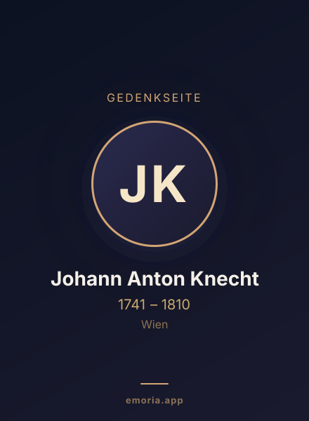 Gedenkportrait von Johann Anton Knecht