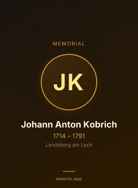 Memorial portrait of Johann Anton Kobrich