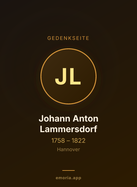 Gedenkportrait von Johann Anton Lammersdorf
