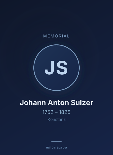 Memorial portrait of Johann Anton Sulzer