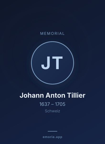 Memorial portrait of Johann Anton Tillier