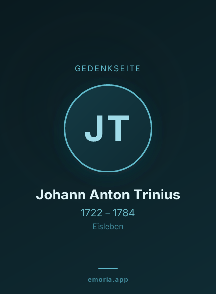 Gedenkportrait von Johann Anton Trinius