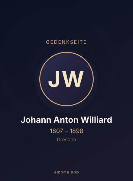 Gedenkportrait von Johann Anton Williard