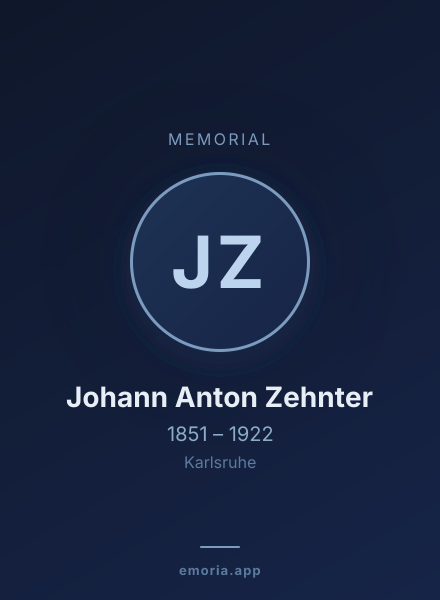 Memorial portrait of Johann Anton Zehnter