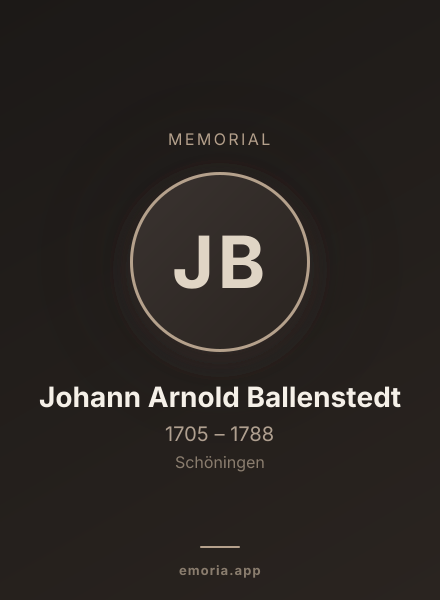 Memorial portrait of Johann Arnold Ballenstedt