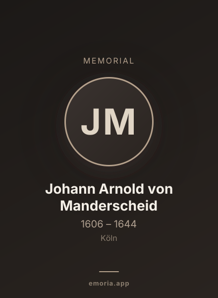 Memorial portrait of Johann Arnold von Manderscheid
