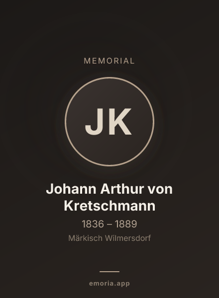 Memorial portrait of Johann Arthur von Kretschmann