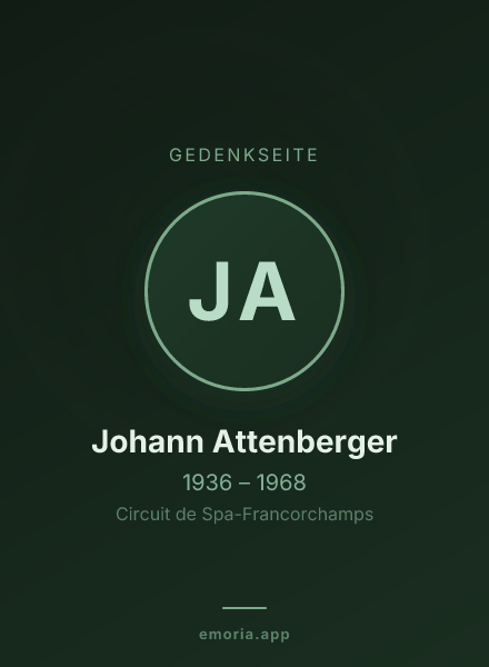 Gedenkportrait von Johann Attenberger