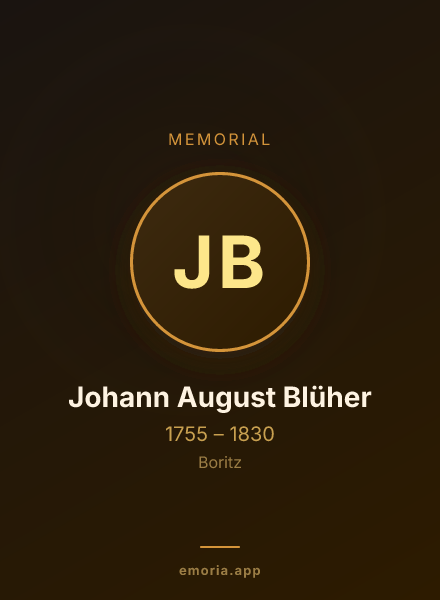 Memorial portrait of Johann August Blüher