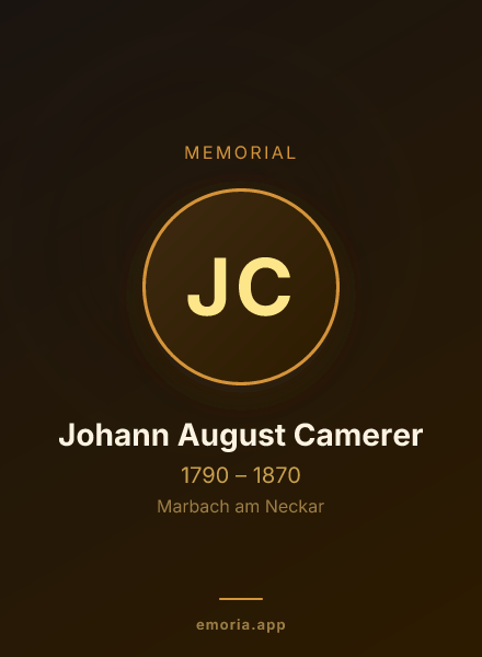 Memorial portrait of Johann August Camerer
