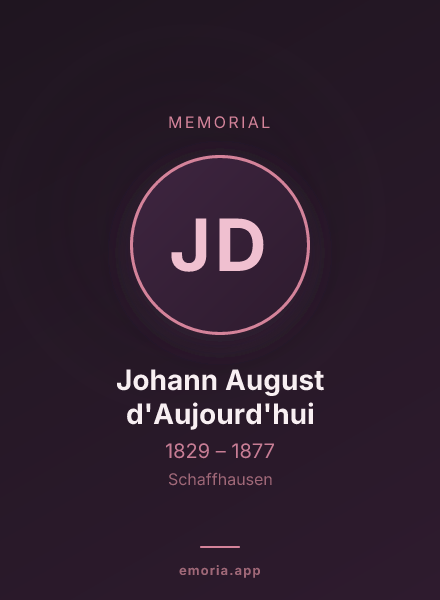 Memorial portrait of Johann August d'Aujourd'hui