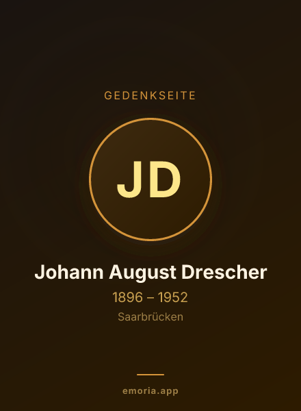 Gedenkportrait von Johann August Drescher