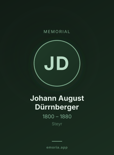 Memorial portrait of Johann August Dürrnberger