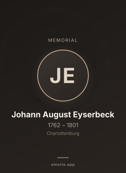 Memorial portrait of Johann August Eyserbeck