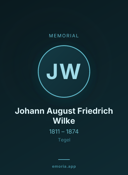 Memorial portrait of Johann August Friedrich Wilke