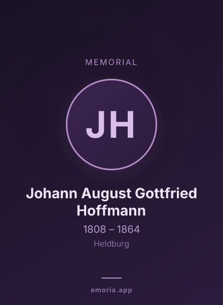Memorial portrait of Johann August Gottfried Hoffmann