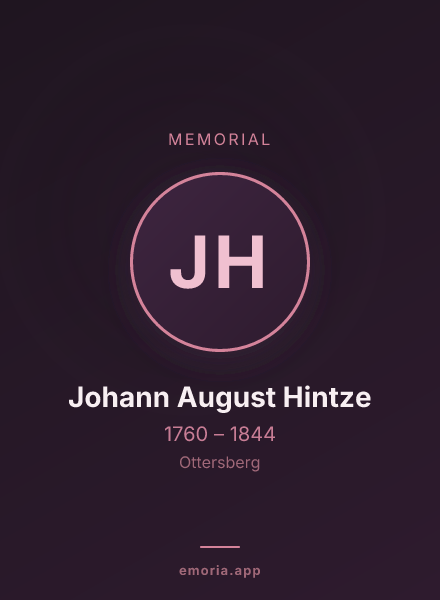 Memorial portrait of Johann August Hintze