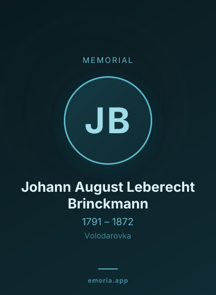 Memorial portrait of Johann August Leberecht Brinckmann
